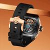 BONEST GATTI BG5501 Automatic Mechanical Watch Men Skeleton Waterproof Luminous Dial Tonneau Wristwatch