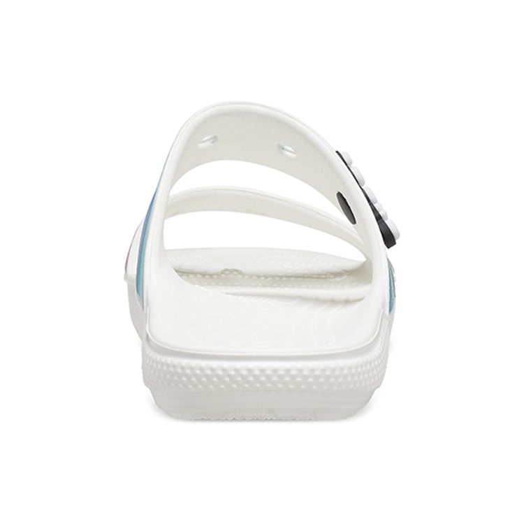 Crocs Classic Aurora Colorful Slide Sandals Unisex Sandals White 207771-94S