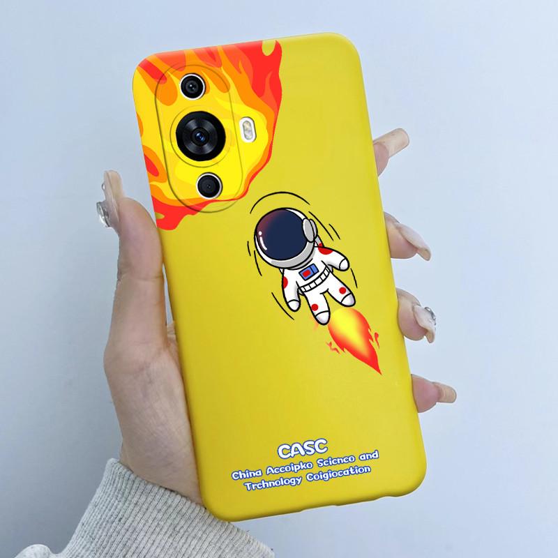 For Huawei Nova 12s Case FOA-LX9 Flower Girl Design Soft Silicone Cover For Huawei Nova 11 Nova11 Pro Ultra Nova12s Phone Cases