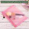 YOKIVE Mesh B6 Nylon Pencil Zipper Travel Makeup Pouch for Home Use Pack of 6 Bag, Case, Organizer, (Black),
