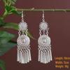 Retro Miao Silver Tassel Earrings: Ethnic Yunnan Long Dangle Women's Jewelry
