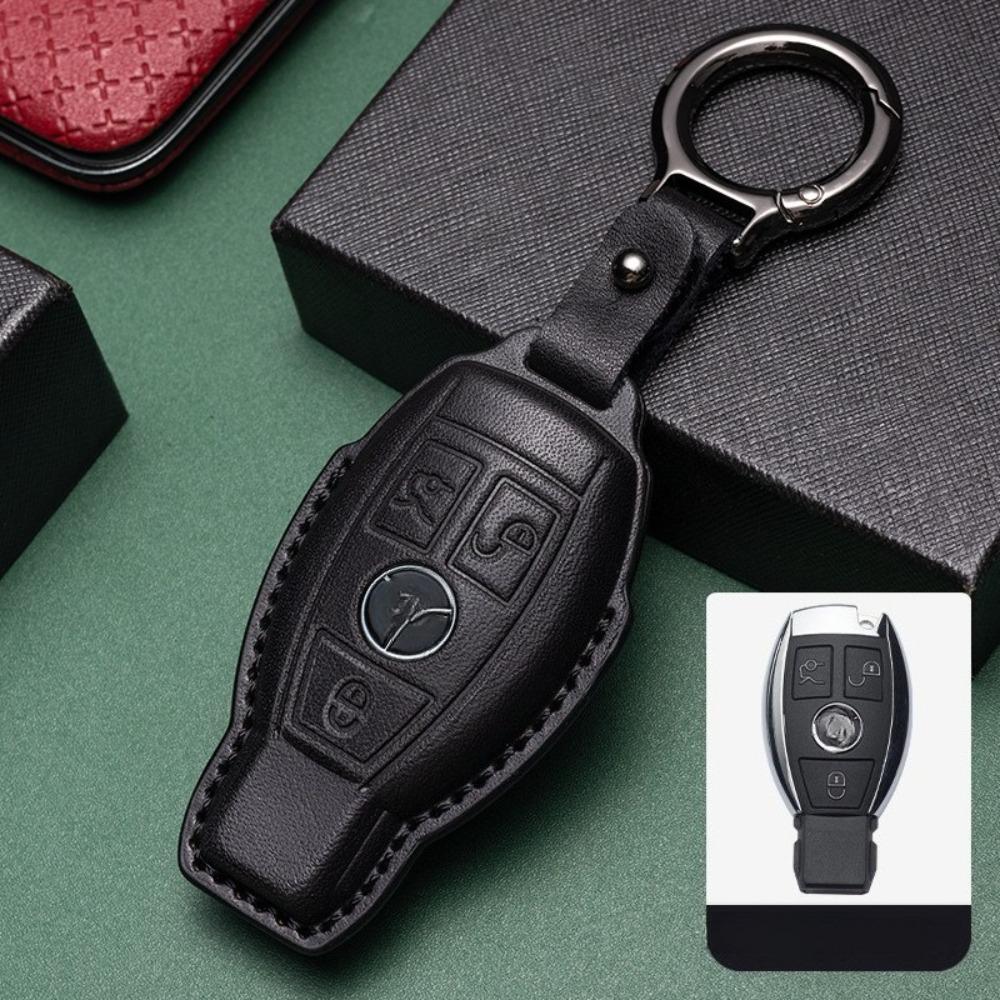 Leather Key Cover for Mercedes C260L GLA GLC300L GLE E300L A200L S Class Car Accessories