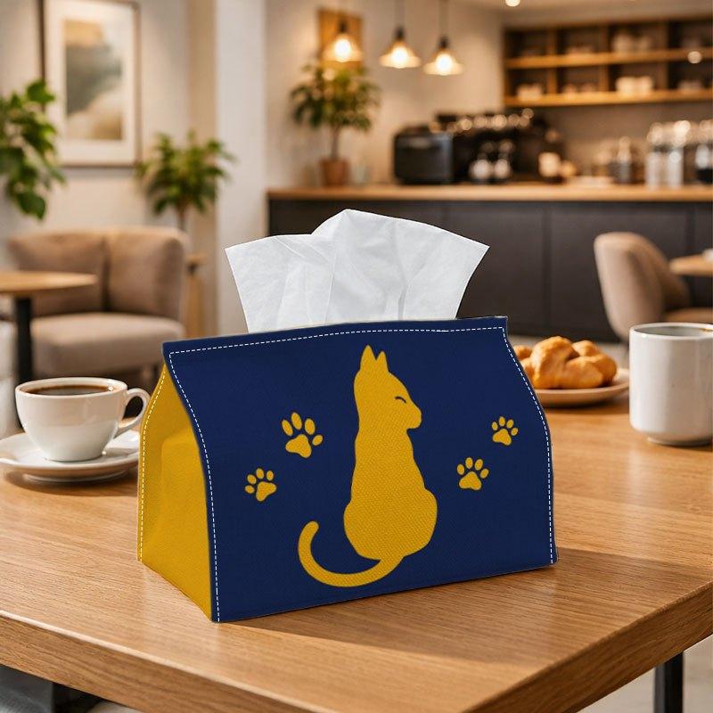 1pc Minimalist Modern Graphic Tissue Box Multifunctional, Cat Silhouette Icon Suitable for Home, Parties, And Car Decoration. This Decorative Tissue P