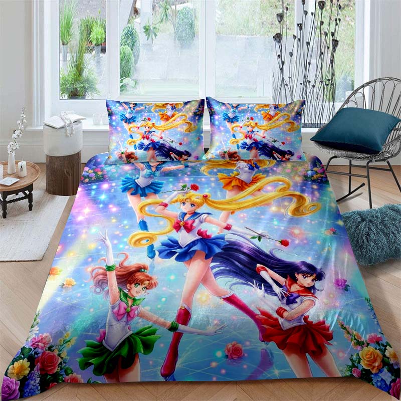 Nuovo Set Biancheria da Letto Deluxe a Tre Pezzi del Cartone Animato Sailor Moon 2026, Include Biancheria da Letto Matrimoniale e King Size, Regalo Perfetto per le Feste