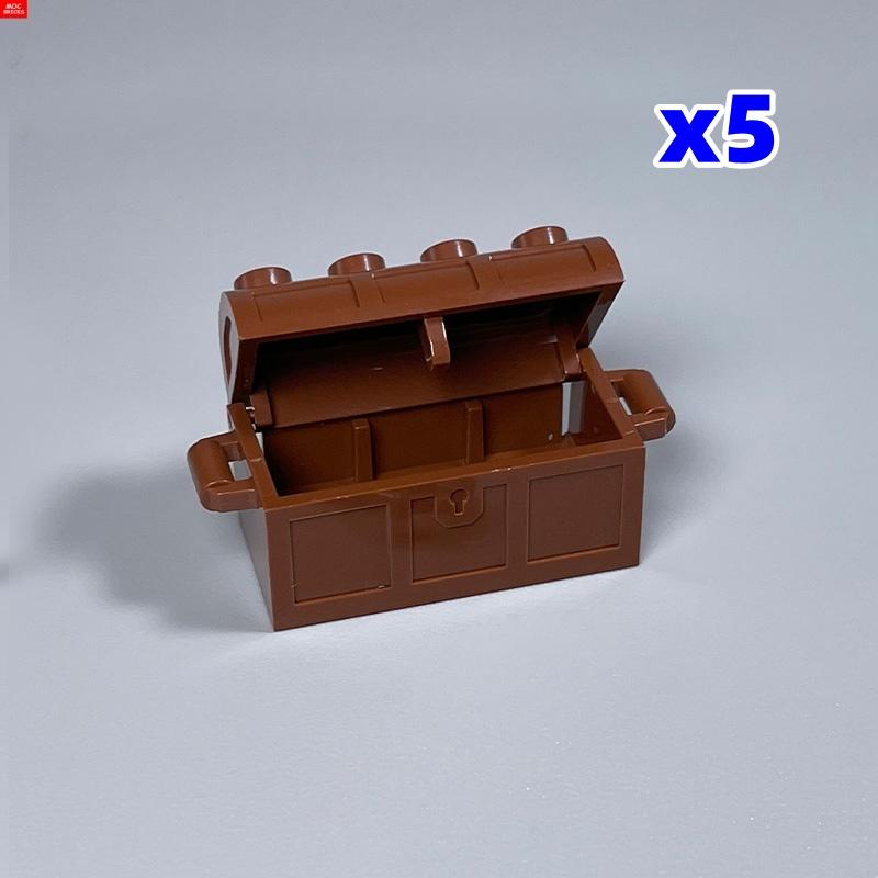 Non-Toxic Moc Bricks Utensil Ingot Bar Dollar Coin Money Gold Silver Painted Gold Gem Treasure Box 99563 Building Blocks Children'S Toys