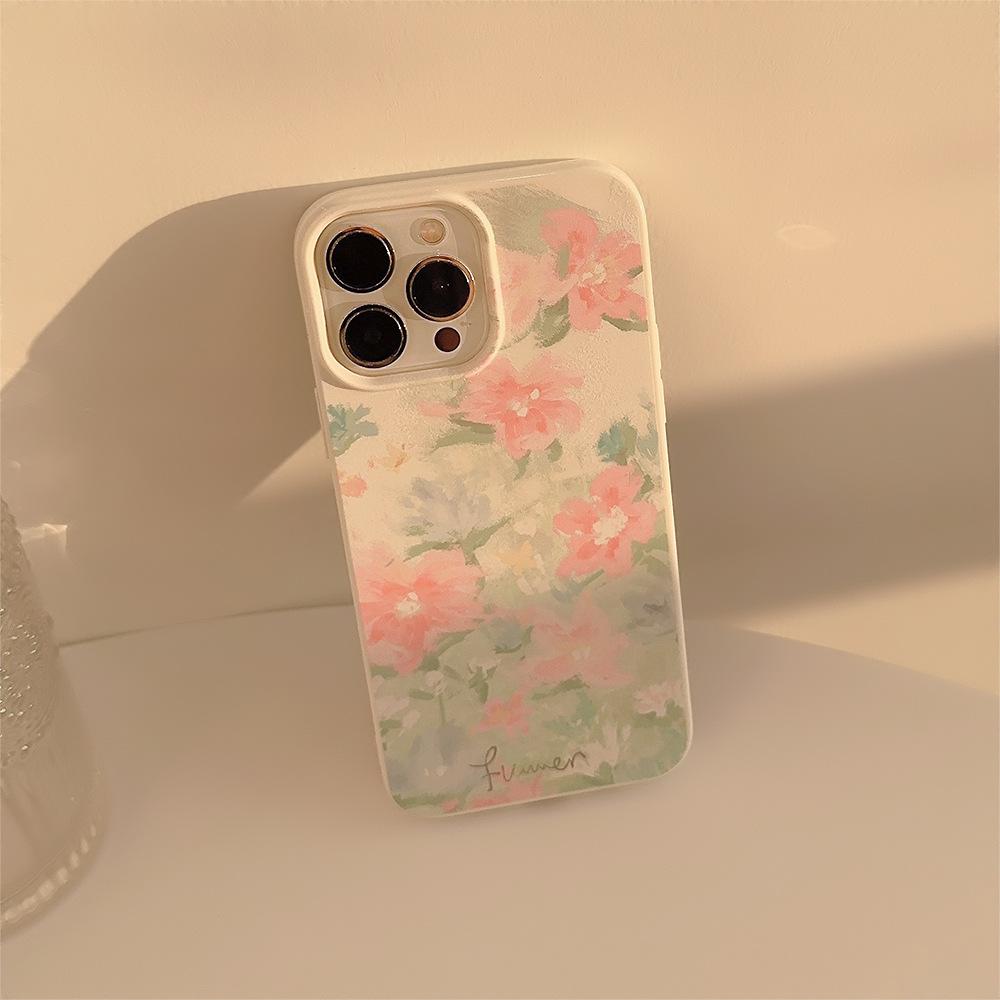 Garden Iphone15 Mobile Phone Case 14 Literary 16pro Silicone Max Suitable for 1112 Gentle