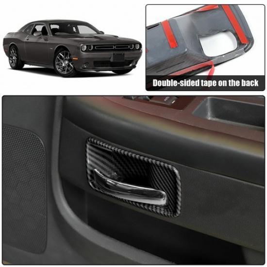 Innen Türgriff Schale Abdeckung Zierleisten für Dodge Challenger 09-14 Kohlefaser
