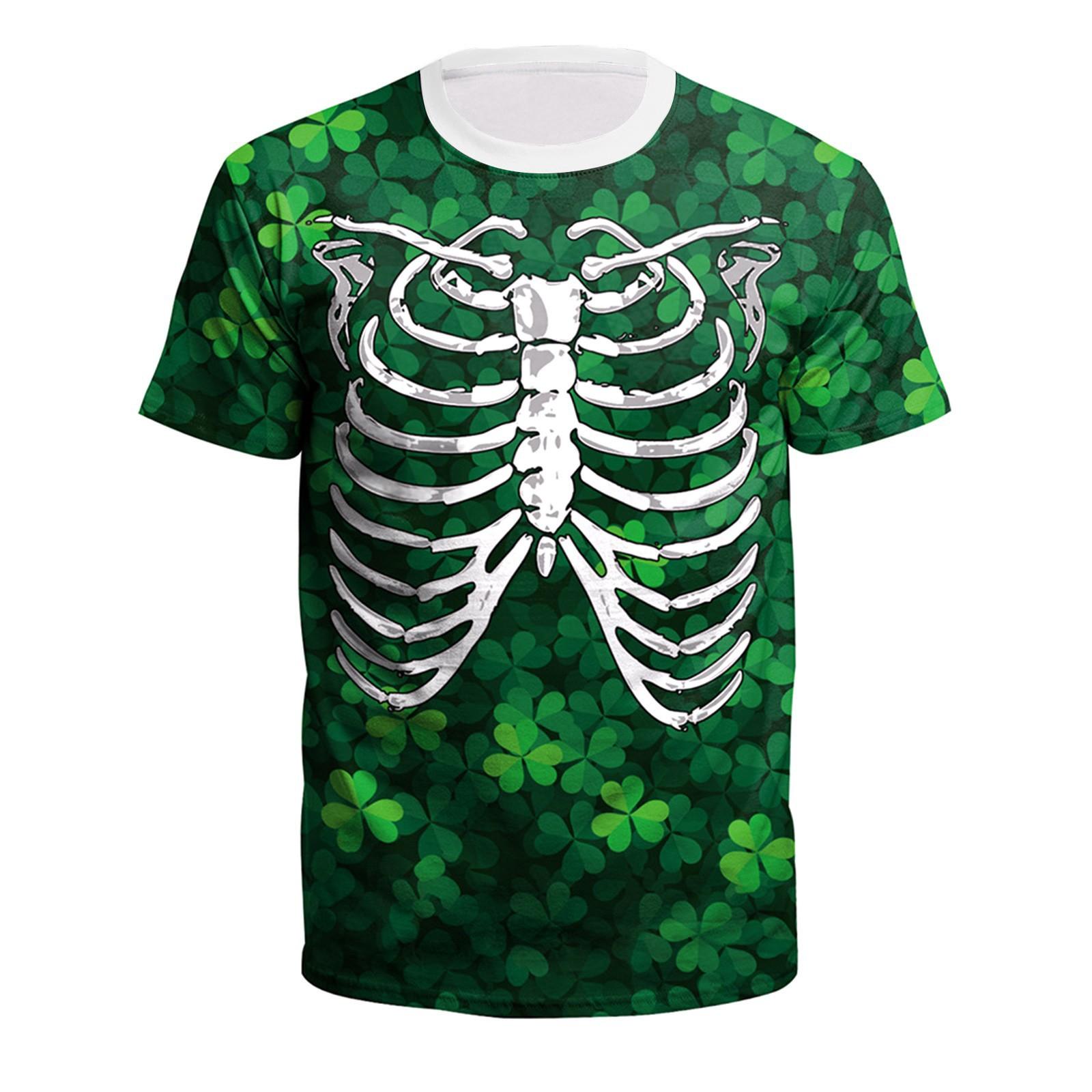 

Ирландская ул.. Парные футболки с короткими рукавами и модным и веселым принтом ко Дню Святого Патрика M