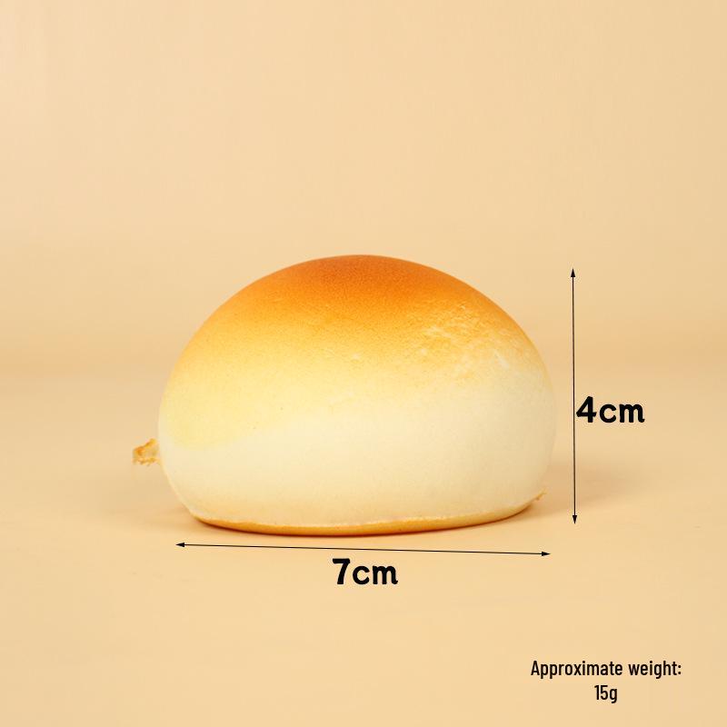 

Golden Mantou Bread Model Squeeze Toy - Food Decoration & Stress Relief