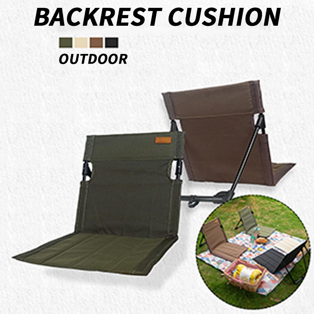 Foldable Camping Chair Single Lazy Chair Backrest Cushion Picnic Supplies For Camping Hiking Stadium Outdoor Garden