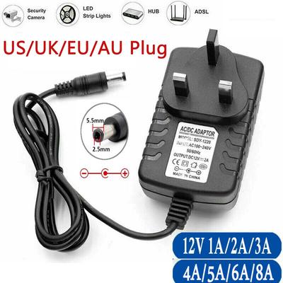 Desktop Adapter AC110V-240V To DC12V Plug In Wall Adapter 3A 4A 5A 8A Switching EU/US/UK/AU Power Supply for Led Light Strip