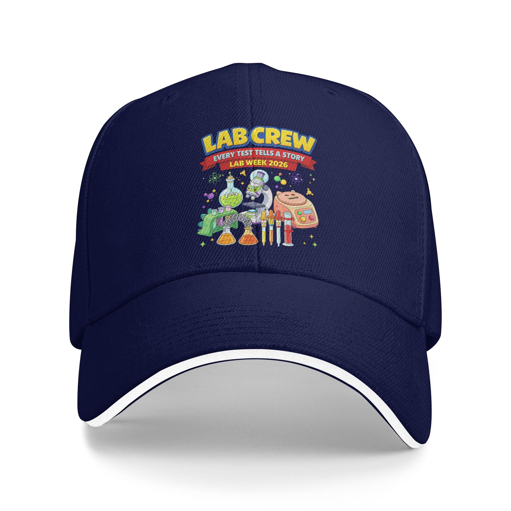 

Lab Crew Science Team Medical Tech Lab Week Appreciation Baseball Cap Hiking Fishing Sun Trucker Hat Men Print Baseball Caps As Picture темно-синього кольору