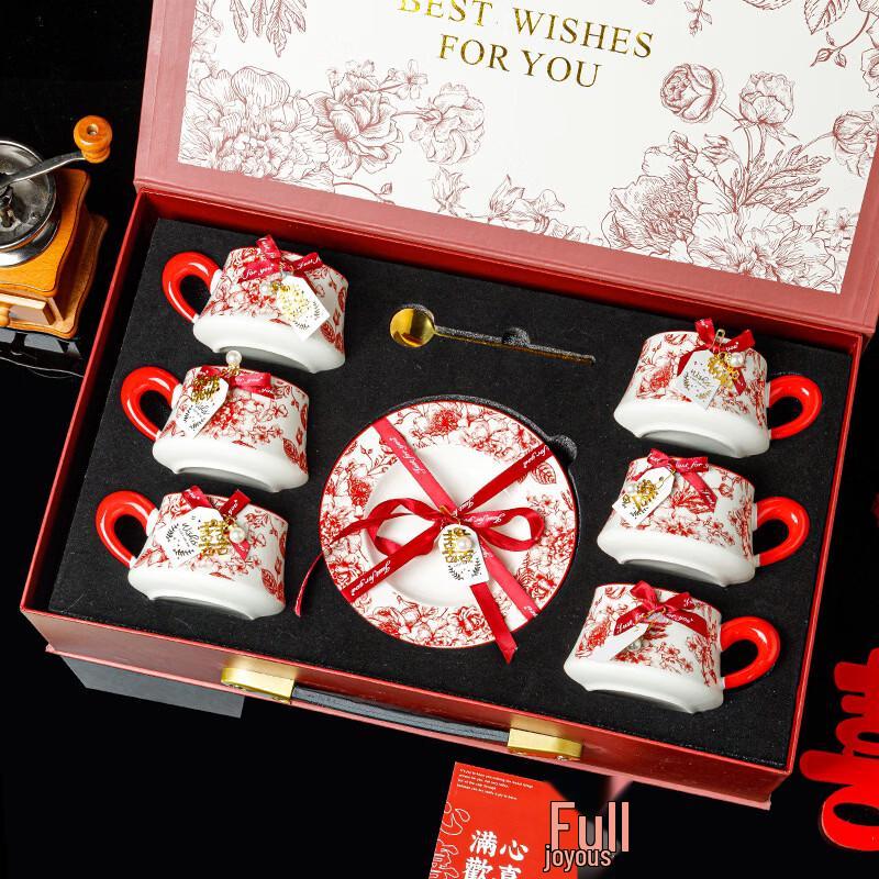 UD Seventeen Rose Queen Ceramic Coffee Cup and Saucer Set