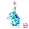 Copper Cute Adorable Chameleon Animal Pendants Charms Fits Genuine Charms Bracelet Women DoItYourself Jewellery Gifts