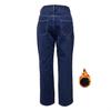 Women's Fleece-Lined Slimming Straight-Leg Denim Pants - European & American Style, Trendy INS.