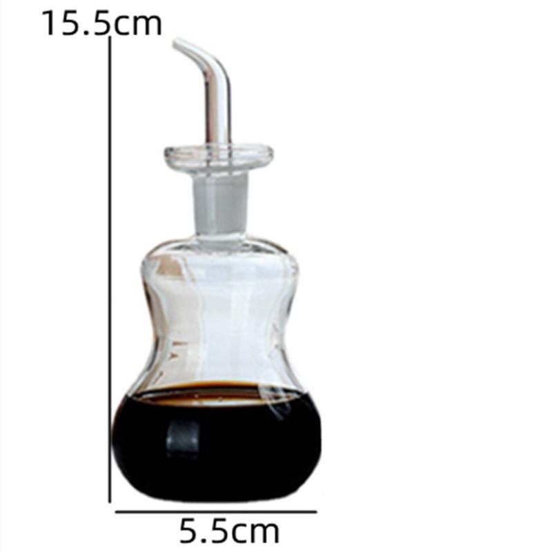 Бытовая кухонная кастрюля для масла Прозрачная стеклянная бутылка для приправ Уксус Соевый соус Бутылка для хранения оливкового масла Креативные инструменты для приправ