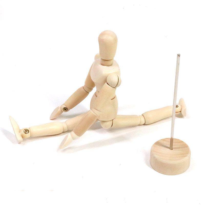 Wooden Human Artist Manikin Drawing Model Unisex Male Female Sketching Tool