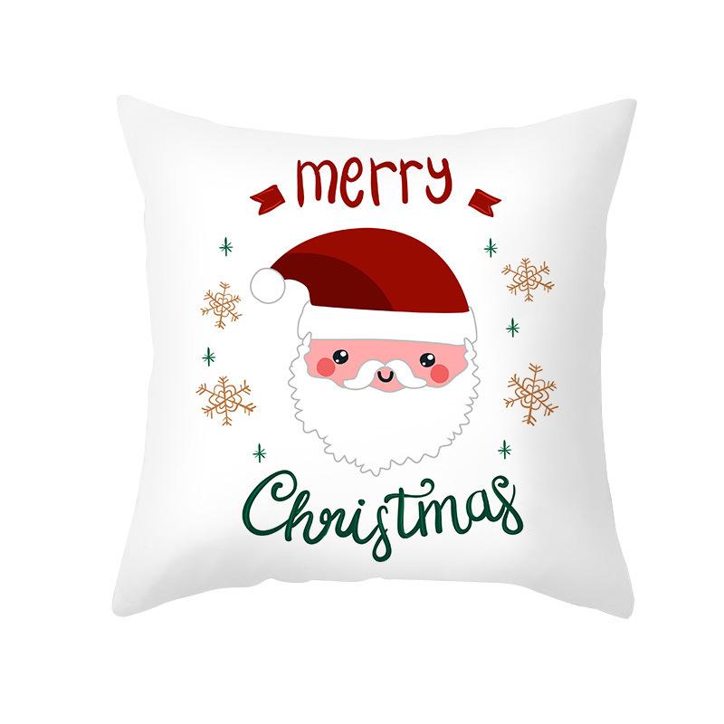 New Nordic Print Christmas Pillow Cover Cartoon Christmas Series Sofa Cushion Cover Home