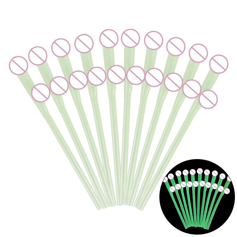10pcs Bachelorette Party Penis Straws Plastic Novelty Nude Dick Drink Straw For Hen Night Bar Decor Wedding Team Bride Supplies
