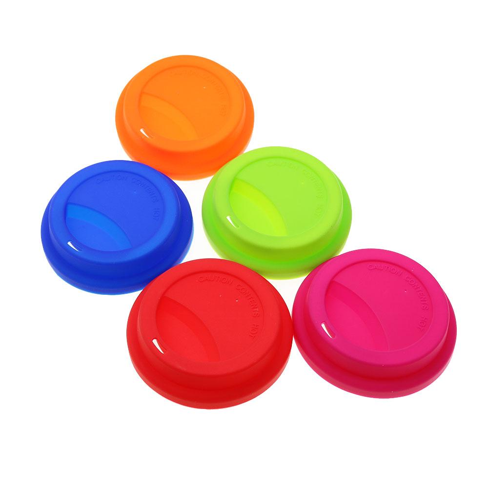 8.5-9.0cm Universal Reusable Silicone Cup Lids Fresh Cover Silicone Insulation Anti-Dust Cup Cover Coffee Mug Lids Cup Sleeve