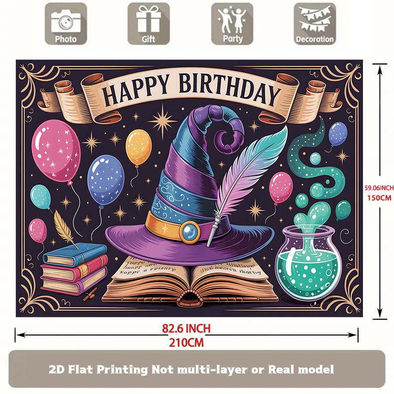 Party Backdrop Flat Magic Photo Booth Background Birthday Party Decor