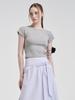 ETMON Cap Sleeve T-Shirt, Melange Gray