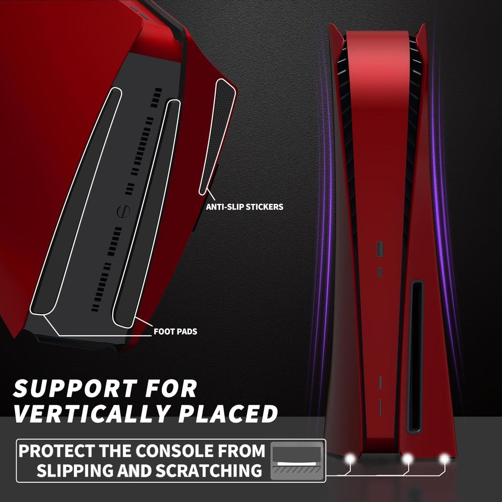 EXtremeRate eXcover Capa de Substituição para PS5 Versão Disco Inclui Substituição Superior e Inferior Faceplate e Carcaça Traseira de Substituição Personalizadas para