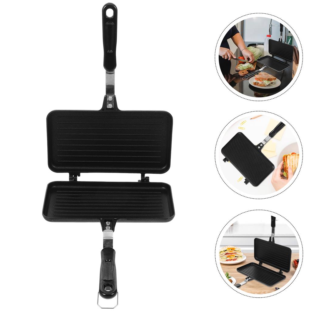 Grilled Sandwich Makers Frying Pan Non Stick Pans Toaster Press Double Sided Household Nonstick