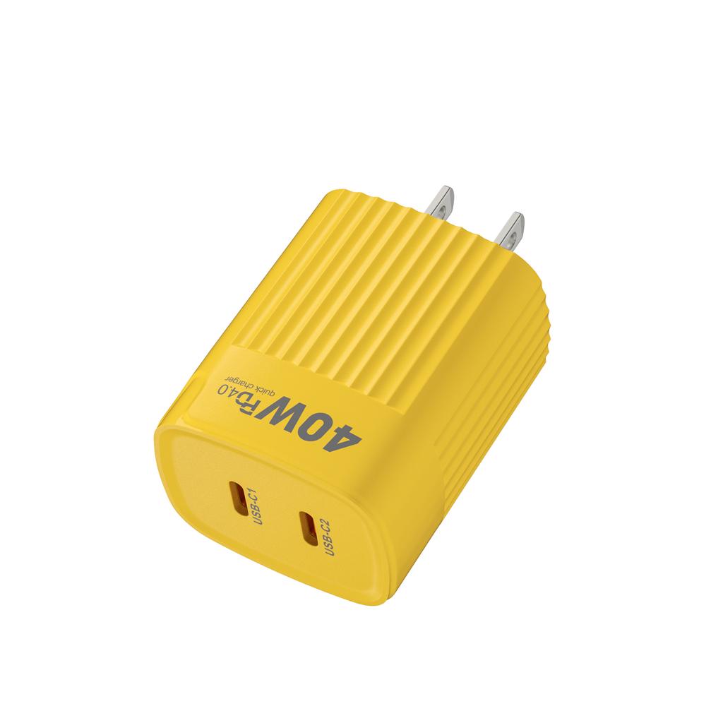 40W USB C Ladegerät Quick Charge QC 3.0 Dual PD Ladegerät Typ C Schnellladegerät Adapter für iPhone 16 15 14 Xiaomi Samsung Huawei Telefon