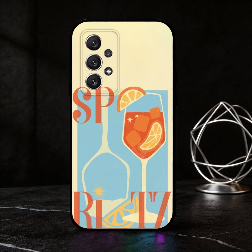 A-Aperol Spritz phone Case For Samsung S25,24,21,22,23,30,Ultra,20,Plus,Fe,Lite,Note Soft Black Cover
