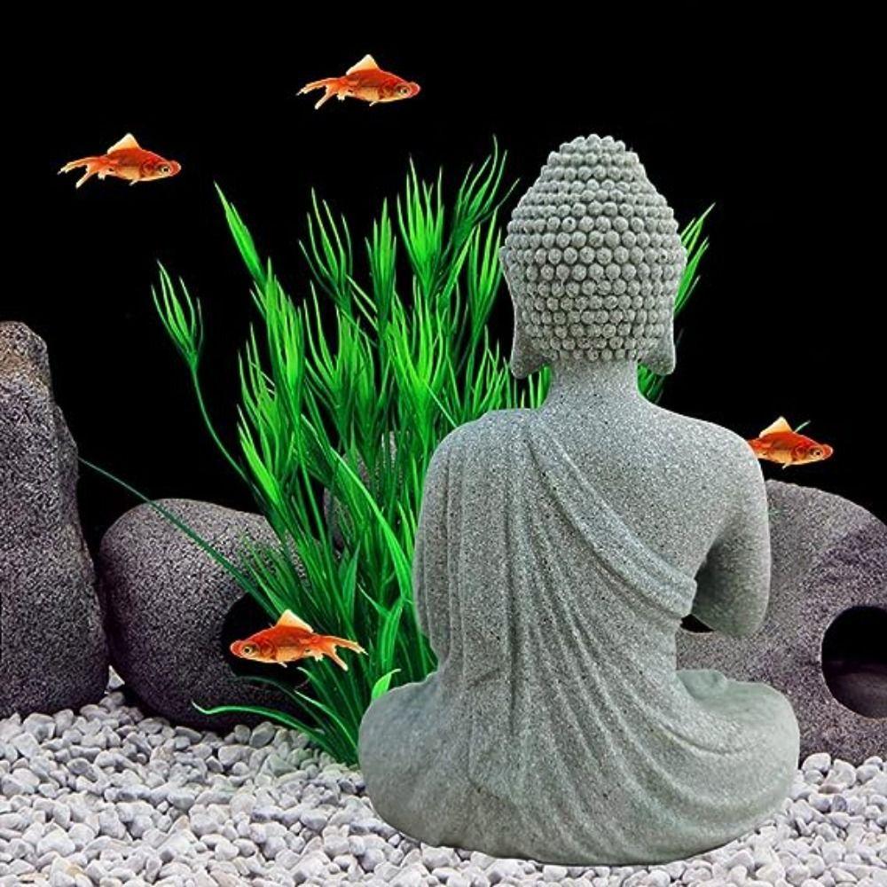 Buddha Aquarium Deko Stein Buddha Figuren für Aquarium Zen Garten Aquarium Statue Mini Stein Buddha Zen Skulpturen Deko