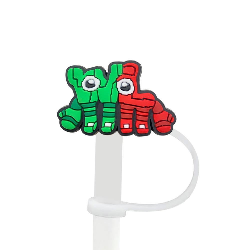 8–10mm Steel Brain Rot Game Straw Cap Stopper: Soft, Recyclable, Dustproof Rubber Sleeve Accessory
