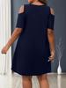 2026 Spring/Summer Plus Size Off-the-Shoulder Short Sleeve Dress for Women