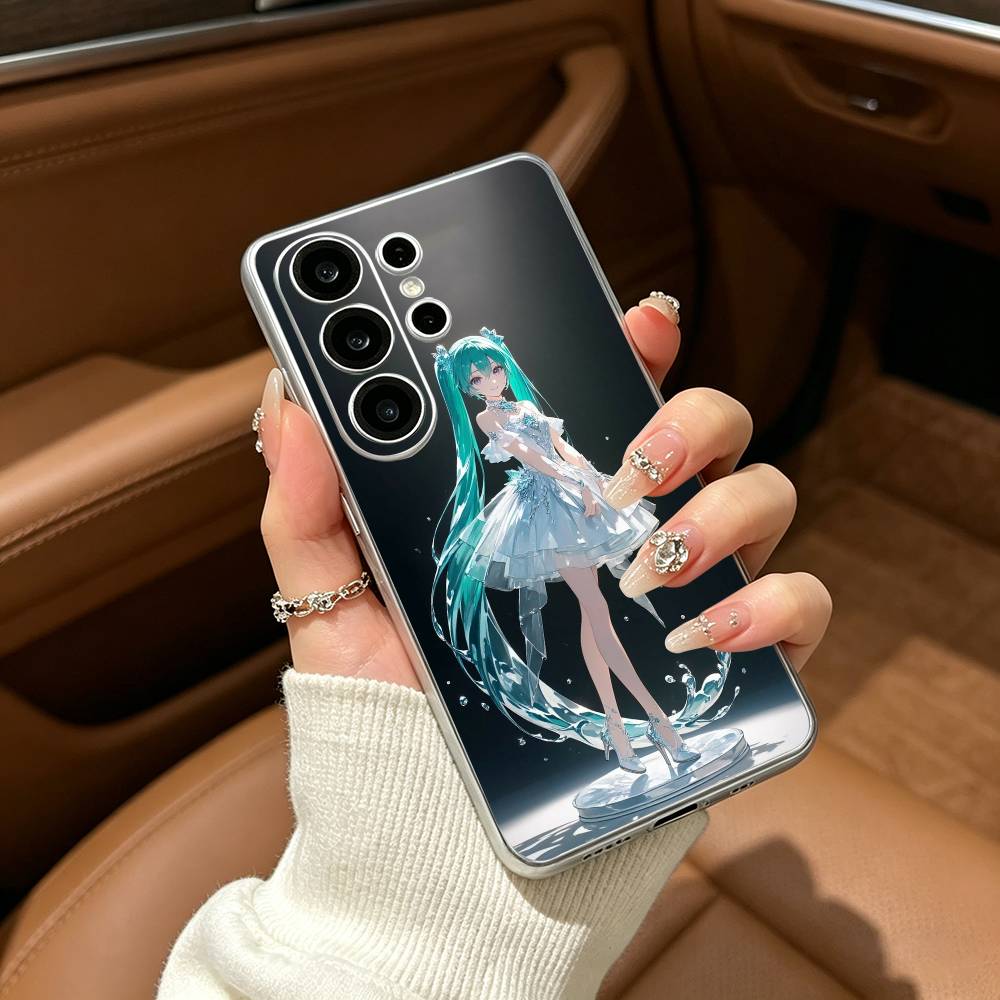 Anime H-Hatsune Miku Clear Phone Case for Samsung S25, S24, S21, S22, S23, S30, Ultra, S20, Plus, FE, Lite