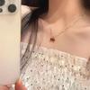 Collier élégant pour femmes, chaîne fine, cadeau délicat, hypoallergénique, pendentif cerises rouges, bijoux