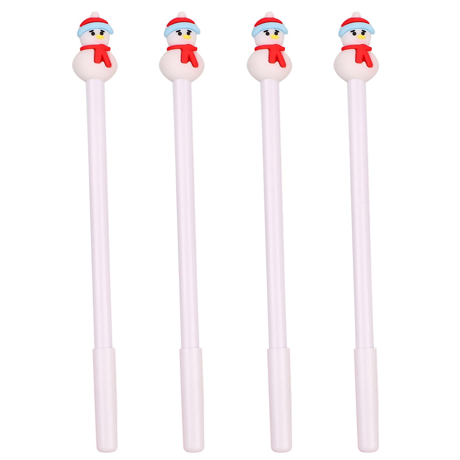 

4 шт. Різдвяна гелева ручка з мультфільмом Гелева ручка Весела ручка для письма 0,5 мм Наконечник голки для дорослих студентів Письмові нотатки Журнал D