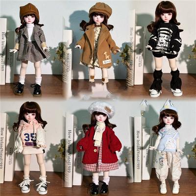 Sweet 1/6 BJD 23cm Doll 1/6 BJD Skirt DIY Handmade Doll'S Overall Replace 30cm Doll Clothes Cotton Doll