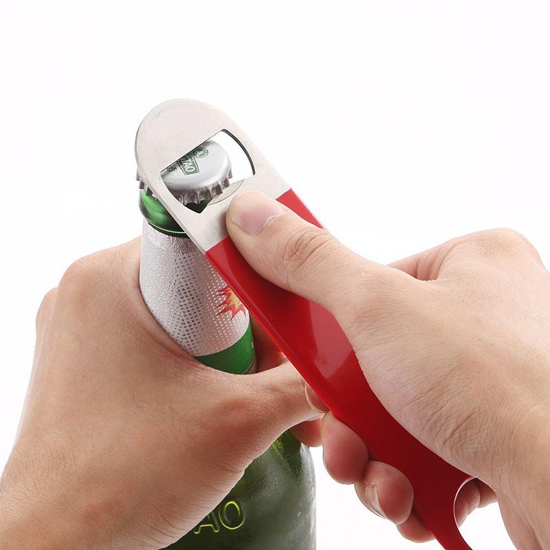 Bartender Bottle Opener Beer Bottle Openers Rubber Coated Stainless Steel