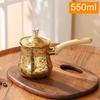 Stainless Steel Coffee Pot with Lid Chocolate Butter Milk Cup Coffee Tea Melting Jug Moka Pot for Office Home Kitchen