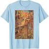 T-shirt Grafica San Francesco d'Assisi che Predica agli Uccelli Uomo Casual Girocollo Stampa Maglietta