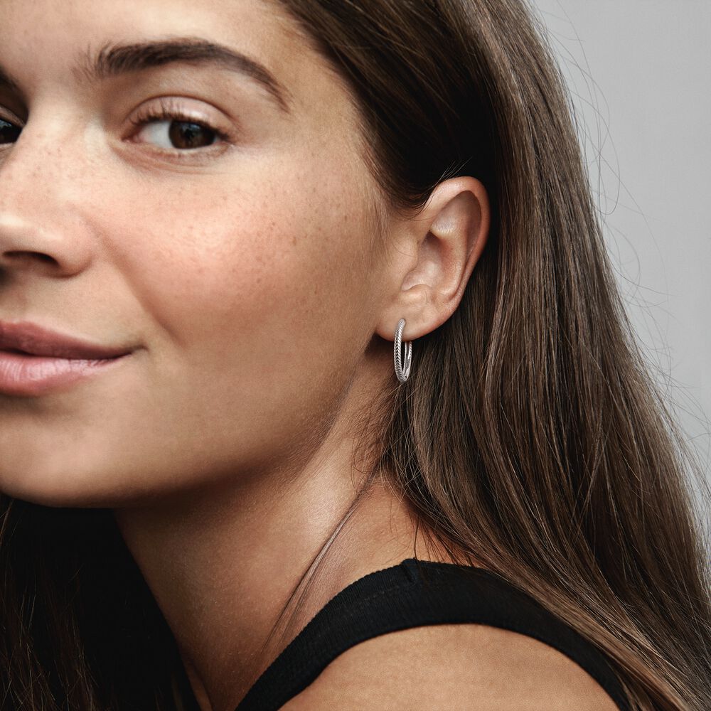 S925 Sterlingo Sidabro Žėrintys Dvigubi Lankeliai Auskarai Moterims Madingi Papuošalai Gimtadienio Motinos Diena Dovanos