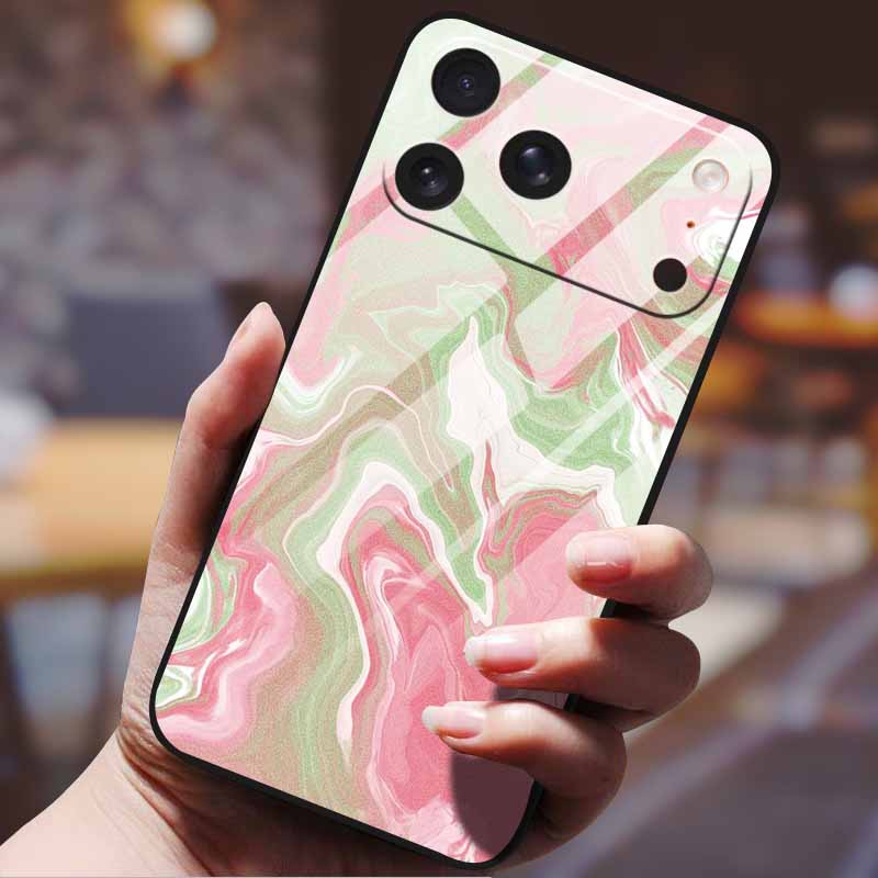 Phone Case for Iphone 17 Pro Max Iphone17 Air Tempered Glass Hard Back Cover Bumper 17pro Funda Cartoon Anime Fashion Pattern