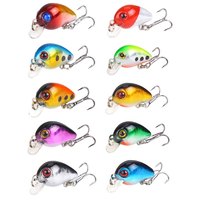 10Pcs Artificial Fish Baits Wobbler Fishing Lures with Tackle Box Soft Plastic Baits Fishing Accessories Enduring 1