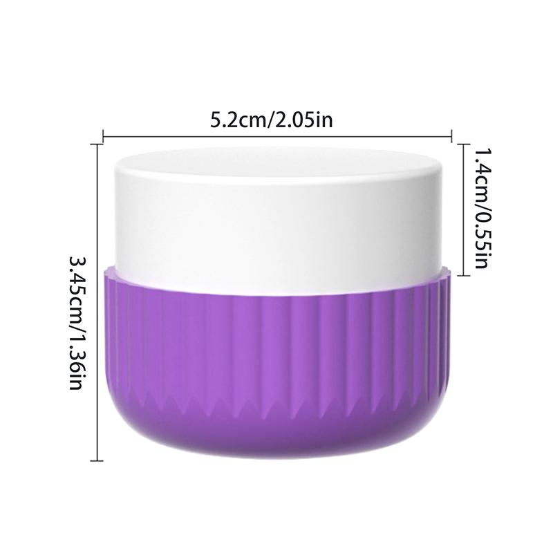 1/4Pcs Toiletry Travel Container Silicone Refillable Cream Jar Travel Container With Transparent Bag Leak Proof Travel Accessory