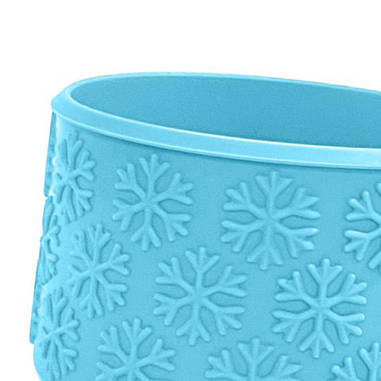 Silicone Cup Sleeve Anti-Slip Mug Boot Protective Cover for Tumbler Winter Christmas Snowflake Texture Shockproof Bottle Bottom Sleeve