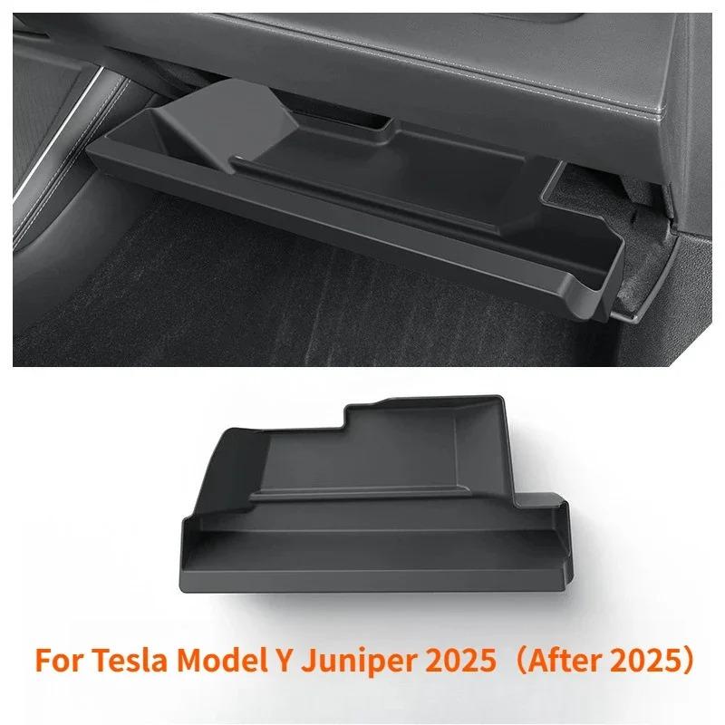 

TPE Car Glove Box Storage Box for Tesla Model Y Juniper/Launch 2025 Copilot Side Storage Tray Tidying Organizer Auto Accessories чорний