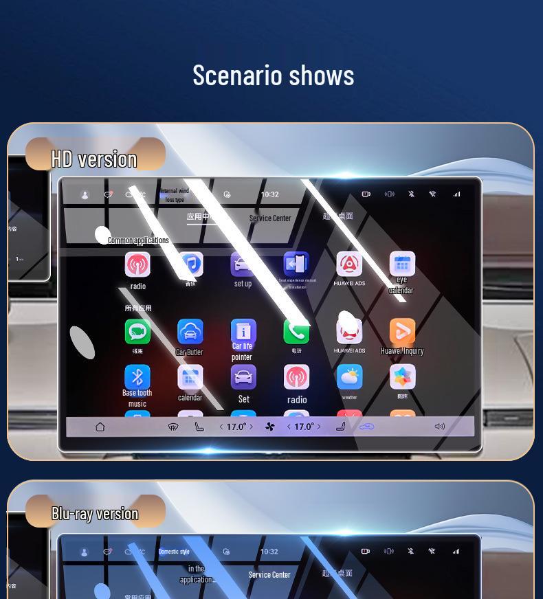 Tempered Glass Screen Protector for Luxeed S7/R7 (26 Models) - Navigation Screen Interior Upgrade.