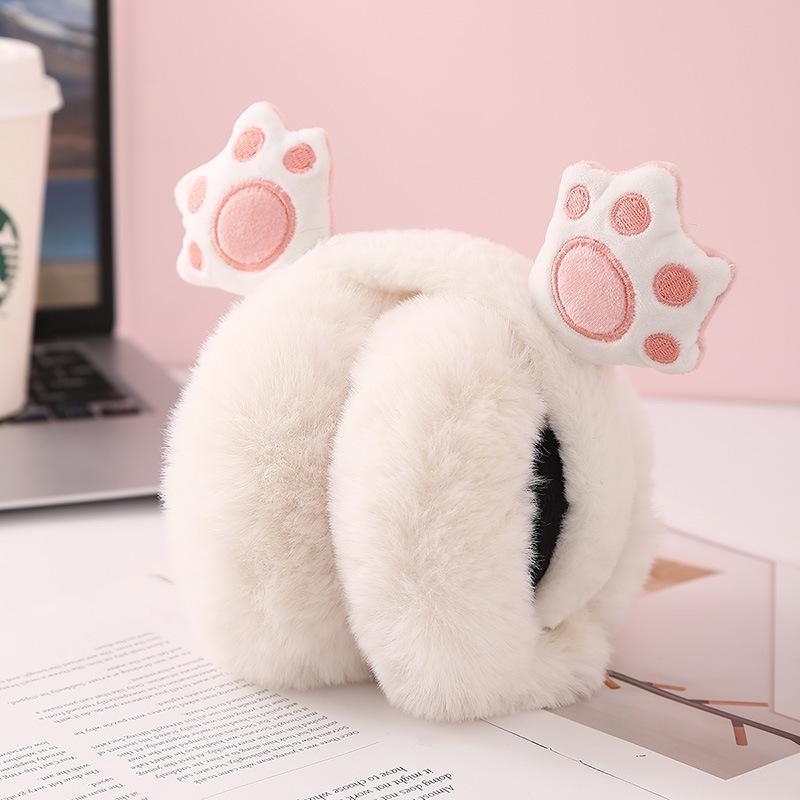 Winter Cartoon Cat Earmuffs: Cute, Warm Protection for Students and Outdoor Enthusiasts