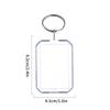 5/50Pcs Transparent Photo Frame Keychain Tassels Snap-In Custom Insert Photo Acrylic Blank Keyring Clear Blank Picture Pendant