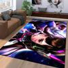 Dynamic Anime Style Female Hero Carpet Suitable for use as an anti-slip game mat for living room and bedroom sofas